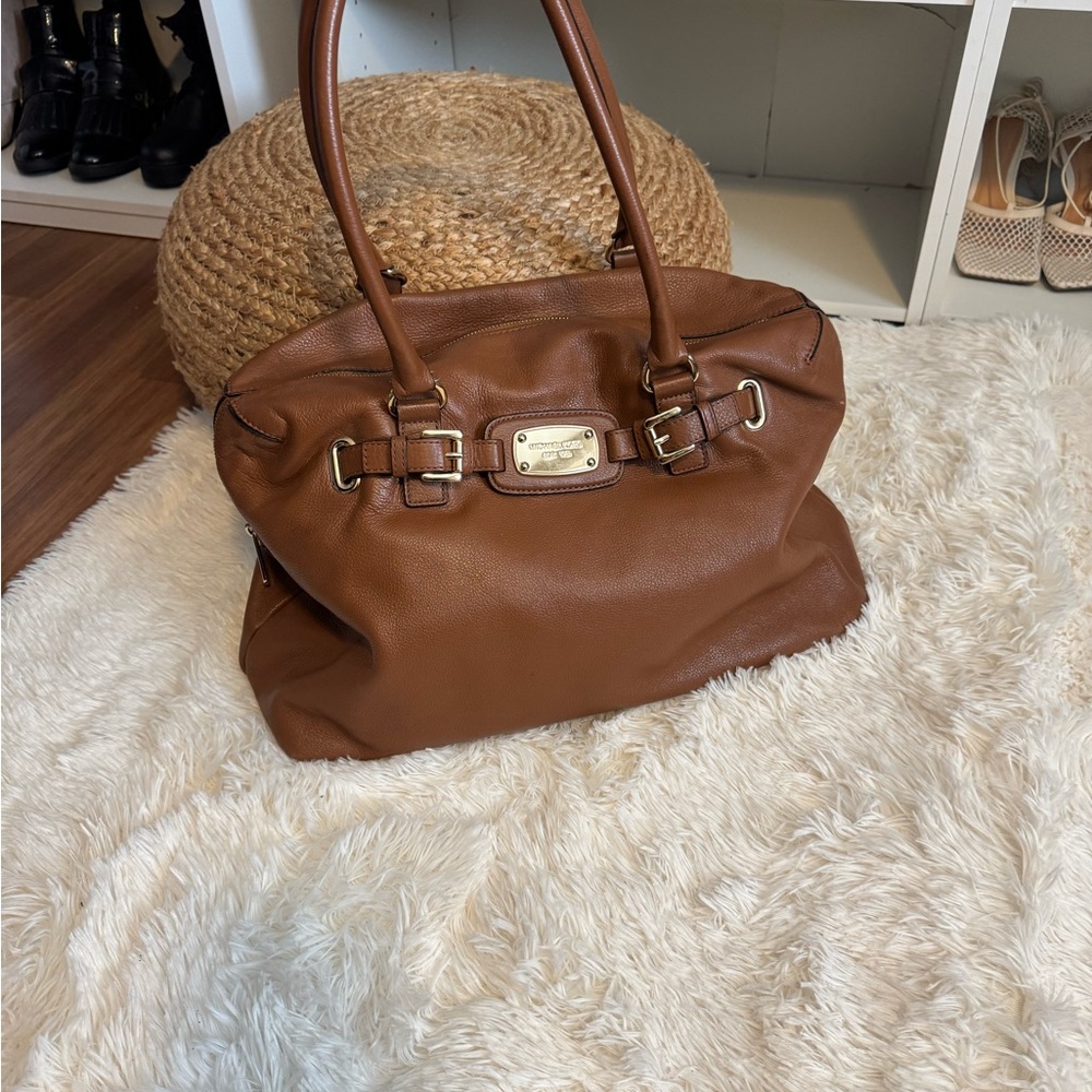 Michael Kors Tan Leather Shoulder Bag